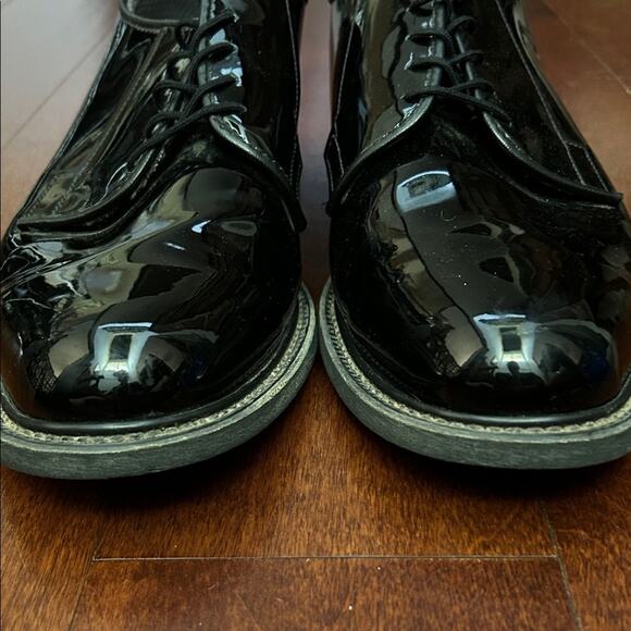 Bates Black Faux Patent Leather Oxfords, Perfect for Special Occasions Size 10.5 - Picture 8 of 14